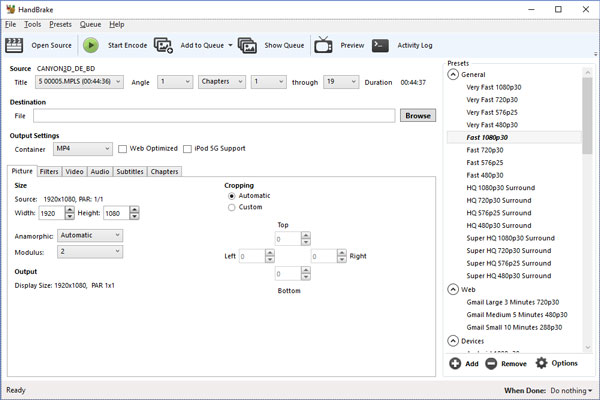 フリーソフトhandbrakeの使い方 無料でブルーレイ Dvdと動画を変換