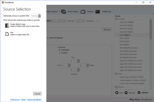 フリーソフトhandbrakeの使い方 無料でブルーレイ Dvdと動画を変換